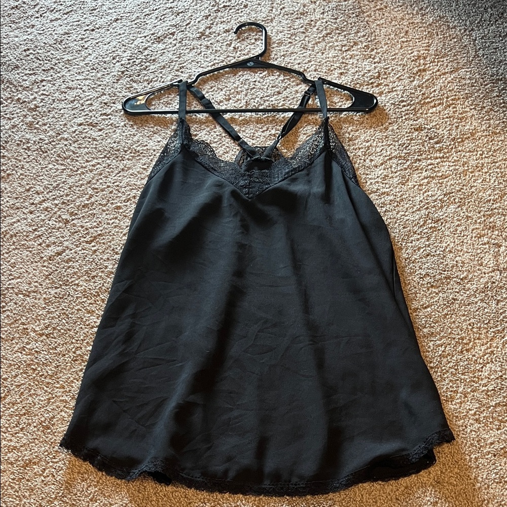 Chic Black Lace Cami Top